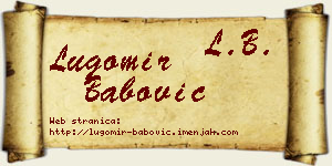 Lugomir Babović vizit kartica